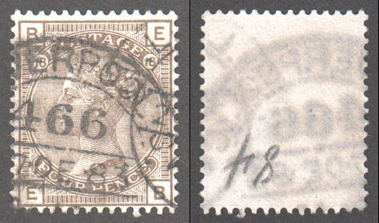 Great Britain Scott 84 Used Plate 18 - EB (P) - Click Image to Close